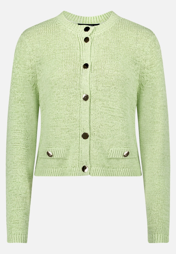 Strick-Cardigan mit aufgesetzten Taschen / Vorderseite