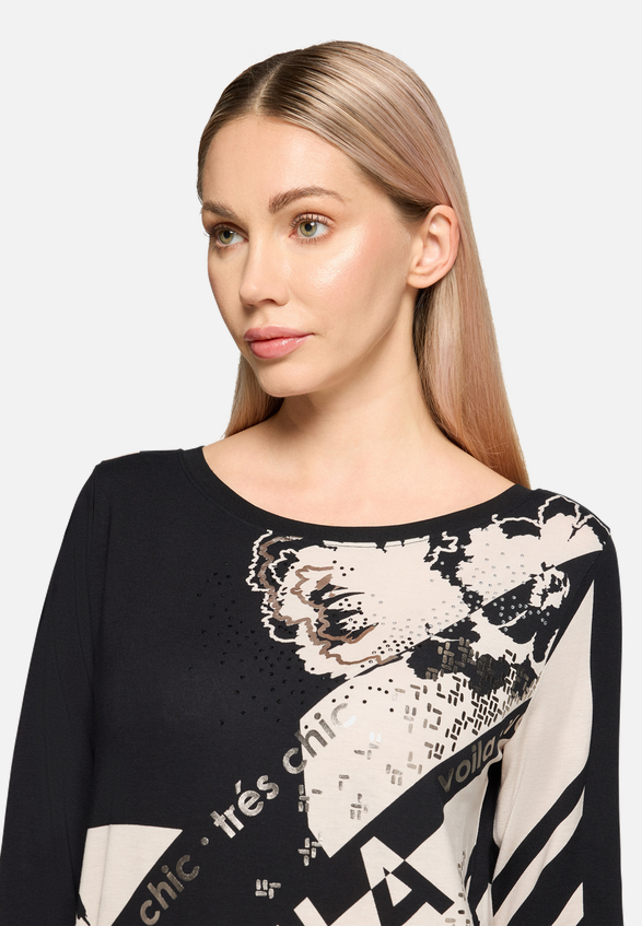 Casual-Shirt mit Gummizug / Detailbild