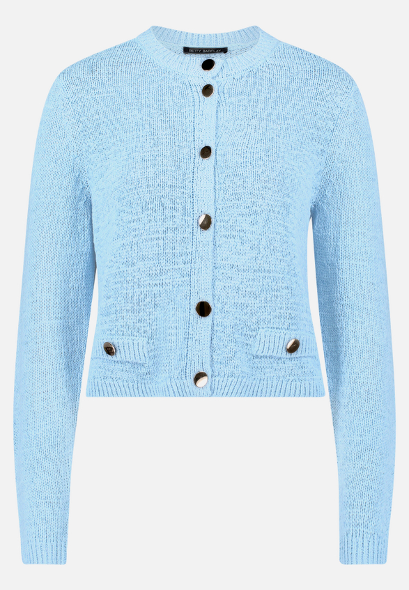 Strick-Cardigan mit aufgesetzten Taschen / Vorderseite