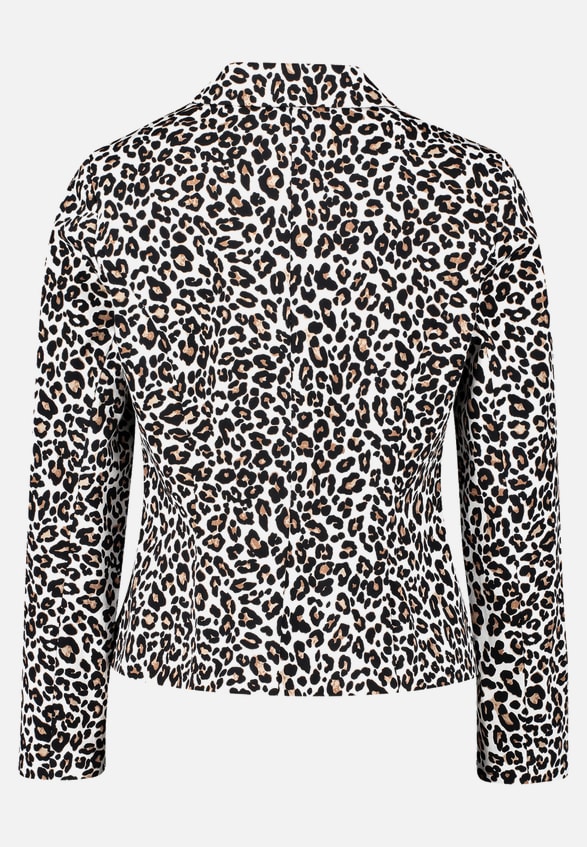Kurzblazer mit Animalprint / Rückseite
