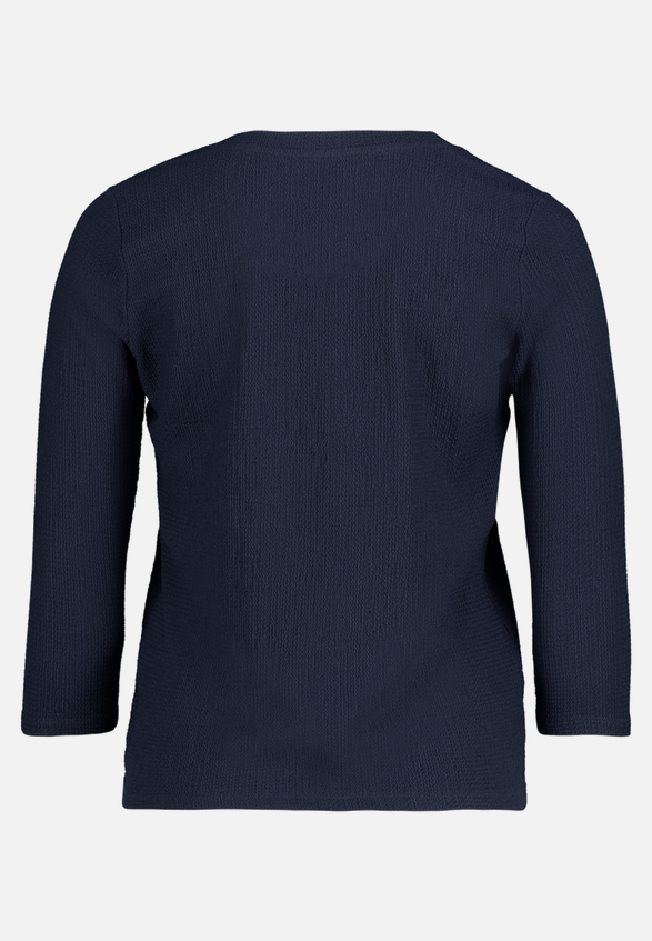 Strukturshirt mit Rundhalsausschnitt / Rückseite