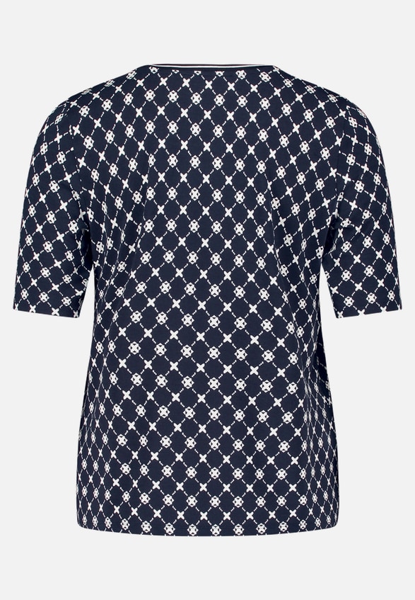 Basic Shirt mit Rippbündchen / Rückseite