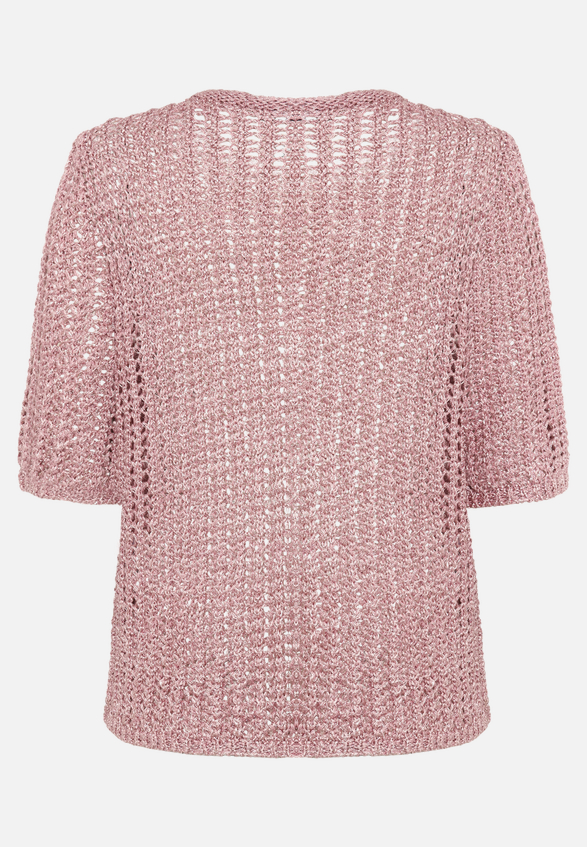 Strickpullover mit Lochmuster / Rückseite
