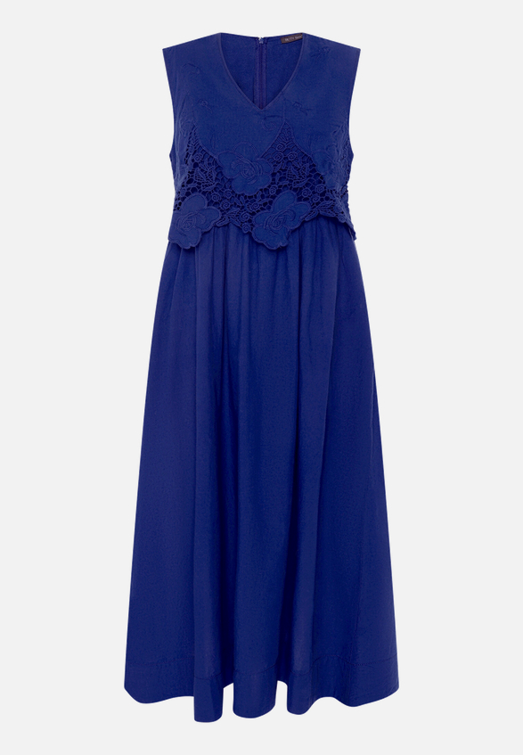 Midikleid mit V-Ausschnitt / Vorderseite