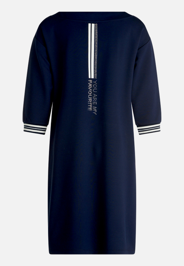Jerseykleid mit 3/4 Arm / Rückseite