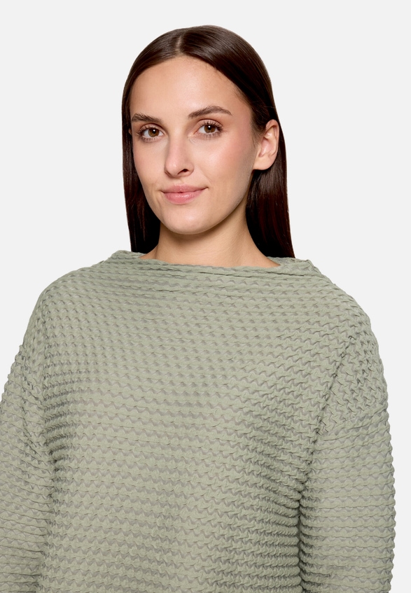 Sweatshirt  3/4 Arm mit Strukturmuster  / Detailbild
