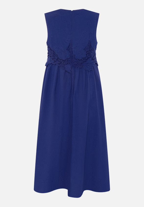Midikleid mit V-Ausschnitt / Rückseite