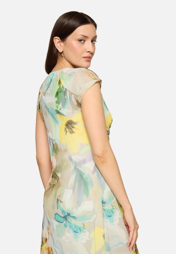 Mesh-Kleid mit Raffung / Detailbild