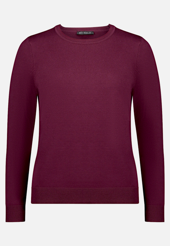 Basic-Strickpullover mit Rundhalsausschnitt / Vorderseite
