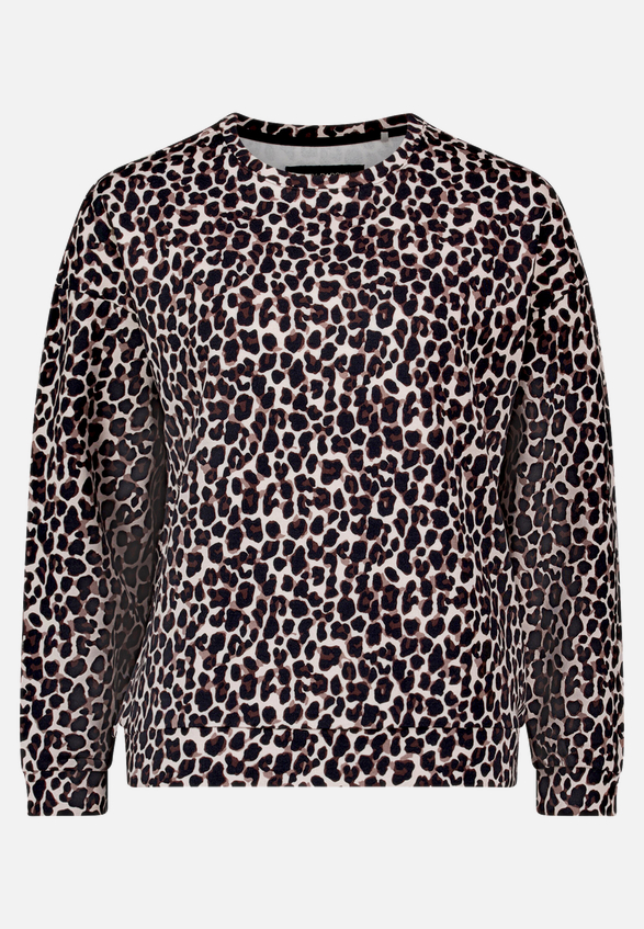 Leo-Pullover  mit Rundhalsausschnitt  / Vorderseite