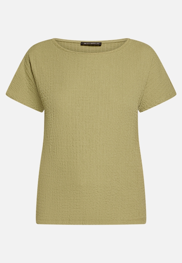 Strukturshirt mit U-Boot-Ausschnitt / Vorderseite
