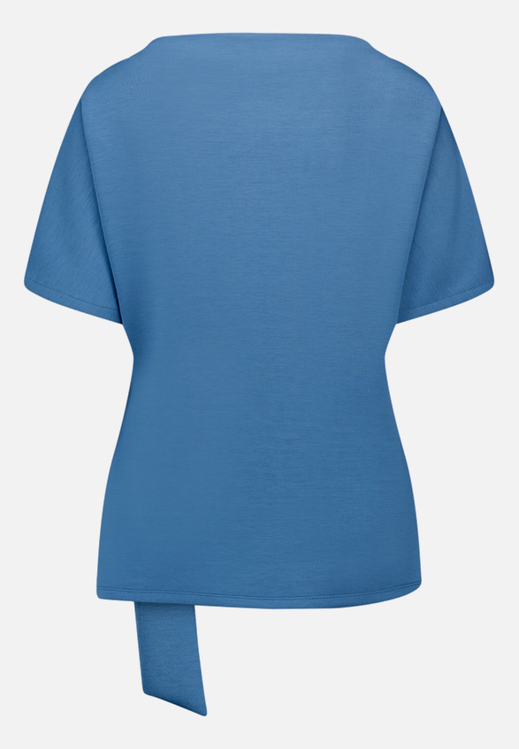 Jersey-Shirt mit Wickeloptik  / Rückseite