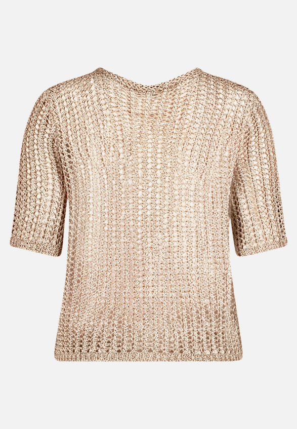 Strickpullover mit Lochmuster / Rückseite