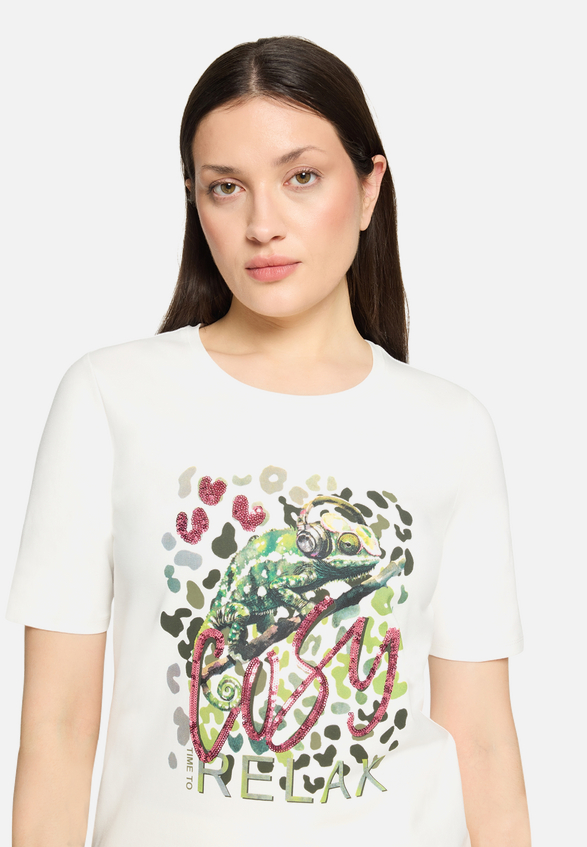 Basic Shirt mit Aufdruck / Detailbild