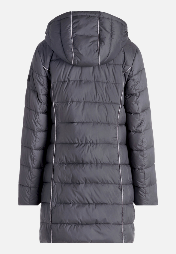 Steppjacke mit abnehmbarer Kapuze / Rückseite
