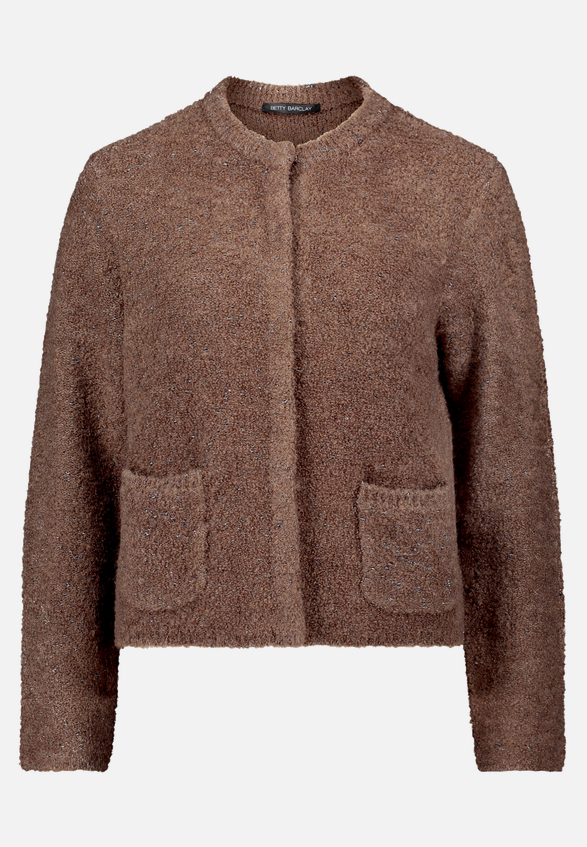 Grobstrickjacke mit Lurexfaden / Vorderseite