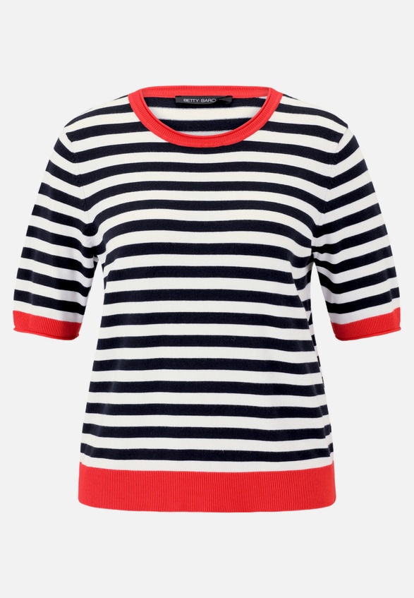 Basic-Pullover mit Streifen / Vorderseite