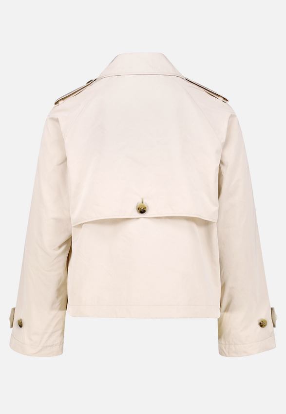 Kurzer Trenchcoat  mit Knöpfen  / Rückseite