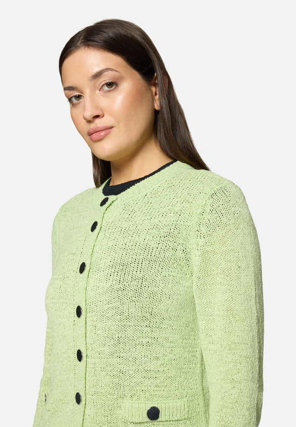 Strick-Cardigan mit aufgesetzten Taschen / Detailbild