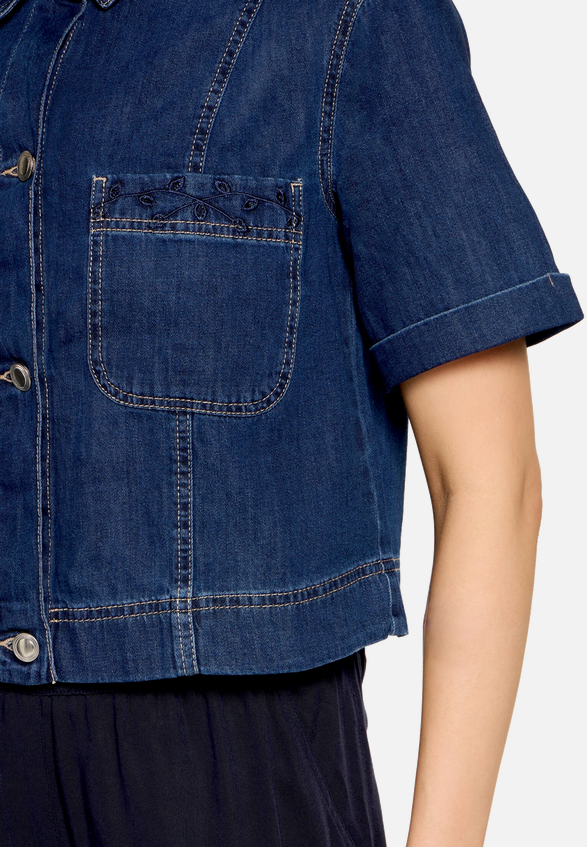 Jeansjacke mit Kragen / Detailbild