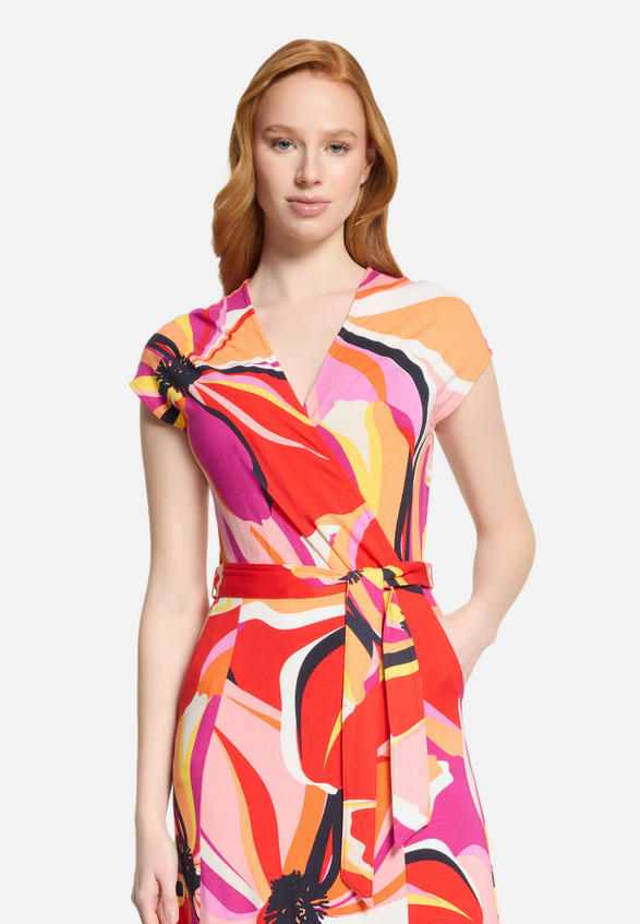 Jerseykleid mit Blumenprint / Detailbild