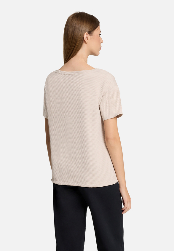 Blusenshirt mit Tunnelzug / Modellfoto Rückseite