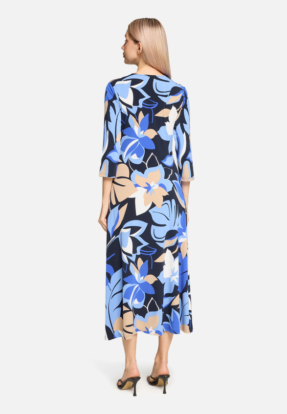 Midikleid mit Raffung / Modellfoto Rückseite