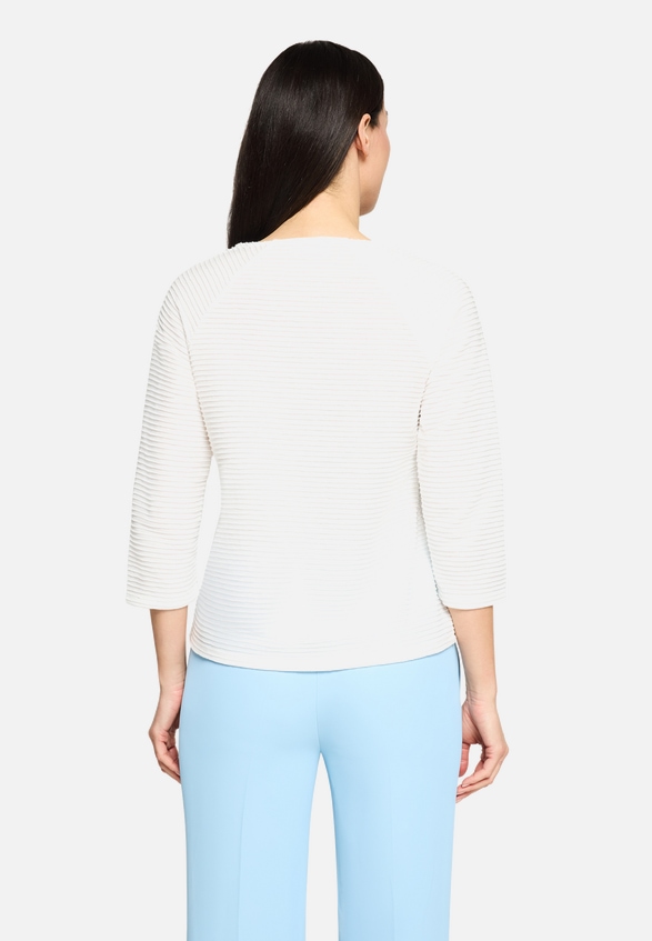 Casual-Shirt mit Rippenstruktur / Modellfoto Rückseite