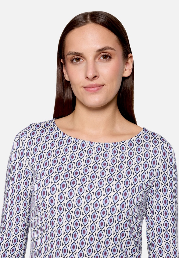 Shirt  3/4 Arm mit grafischem Muster / Detailbild