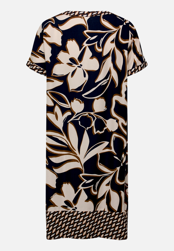 Tunika-Kleid  mit floralem Muster  / Rückseite