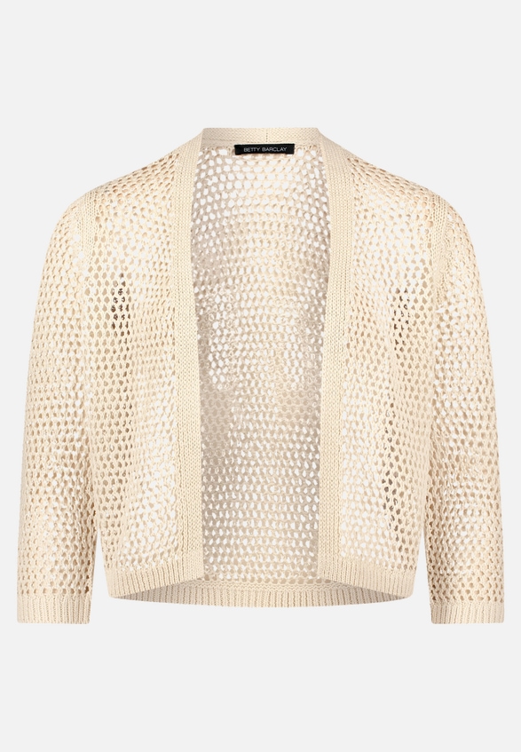 Grobstrickjacke mit Lochmuster / Vorderseite