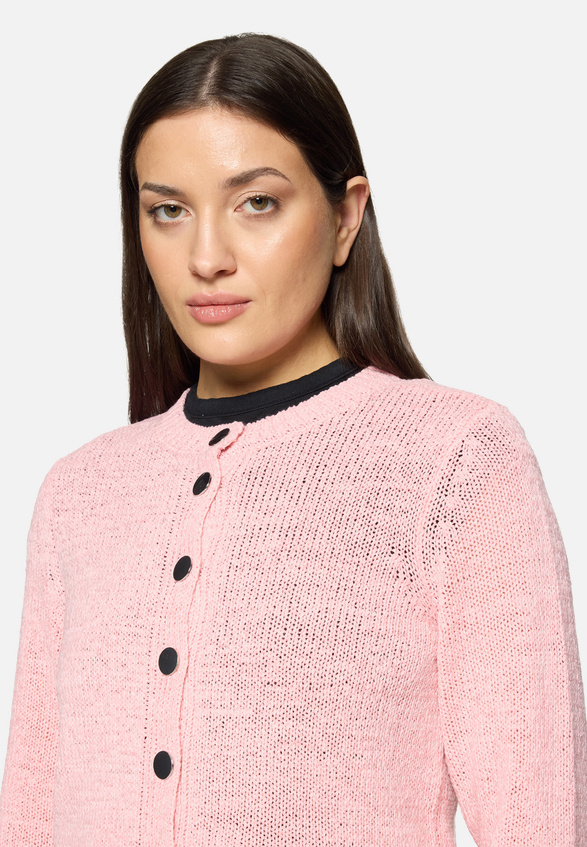 Strick-Cardigan mit aufgesetzten Taschen / Detailbild
