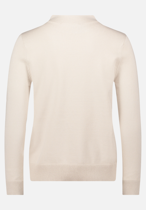 Basic-Strickpullover mit Stehkragen / Rückseite
