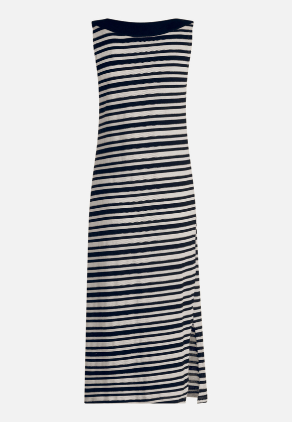 Strickkleid  mit Streifen  / Rückseite