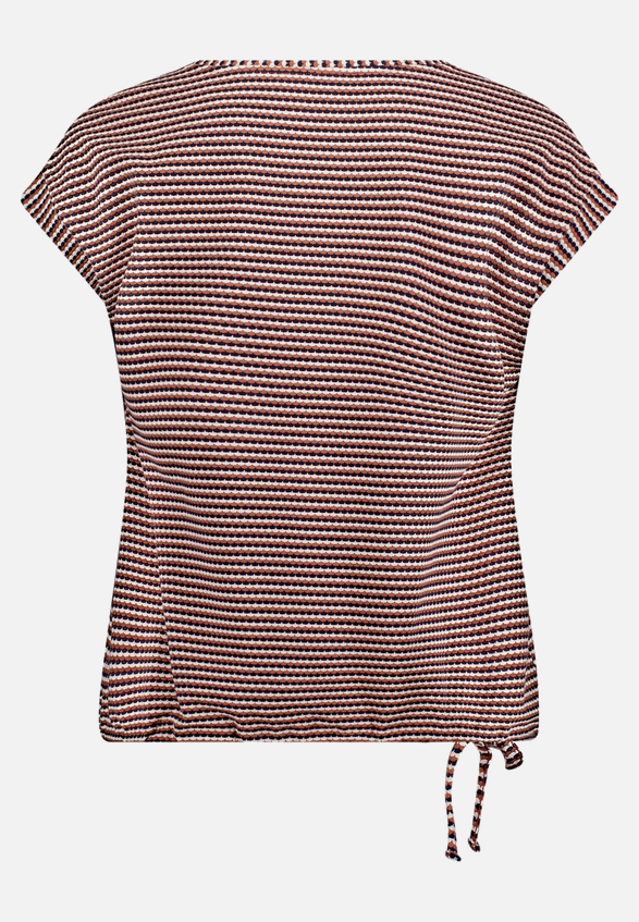 Print-T-Shirt strukturiert mit Tunnelzug / Rückseite