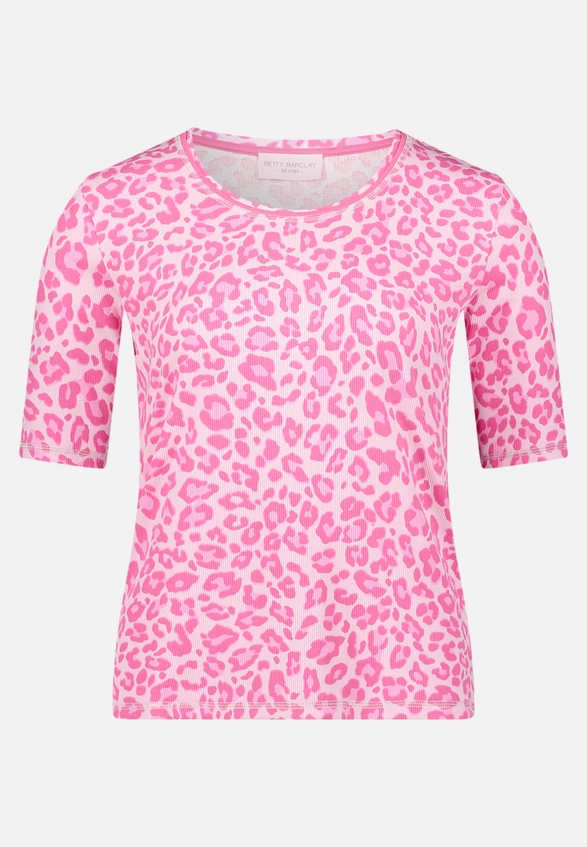 Basic Shirt mit Rippenstruktur / Vorderseite