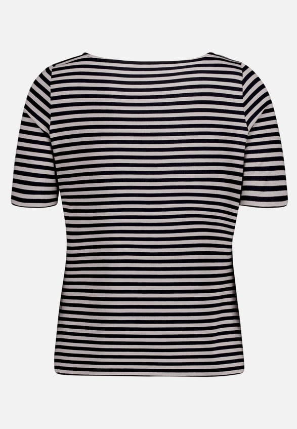 Gestreiftes T-Shirt  mit Rundhalsausschnitt  / Rückseite