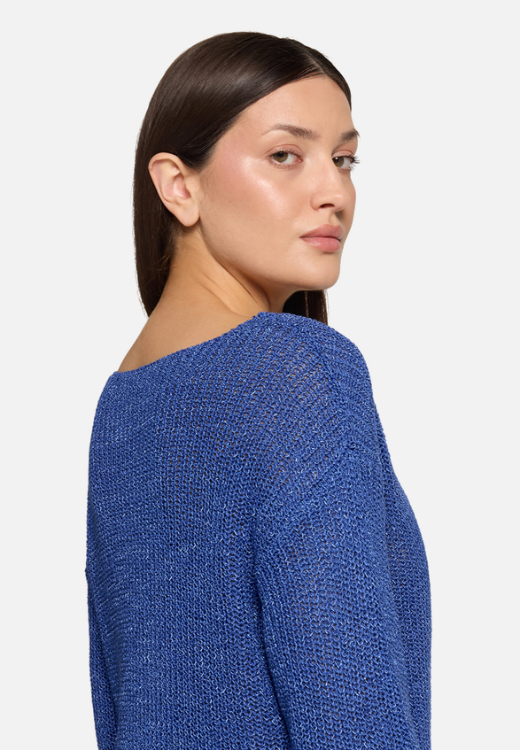 Basic-Strickpullover mit Rippenstruktur / Detailbild
