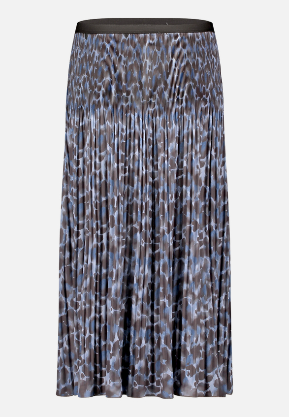 Plisseerock Midi mit Animalprint  / Vorderseite