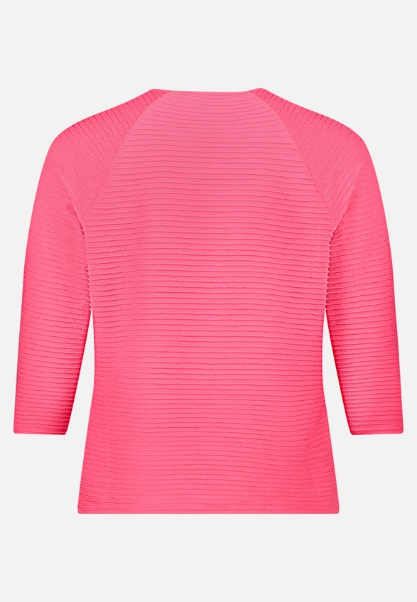 Casual-Shirt mit Rippenstruktur / Rückseite