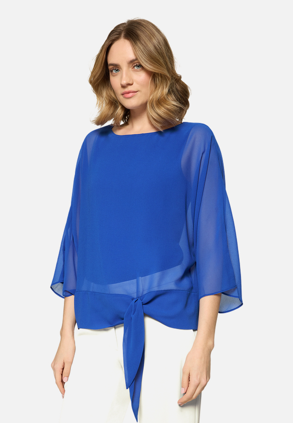 Chiffonbluse unifarben / Detailbild