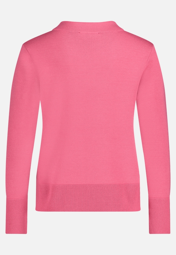 Strickpullover mit Stehkragen / Rückseite