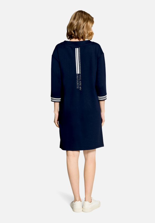 Jerseykleid mit 3/4 Arm / Modellfoto Rückseite