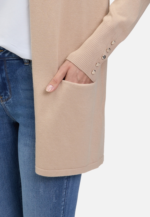 Feinstrickjacke mit Taschen / Detailbild