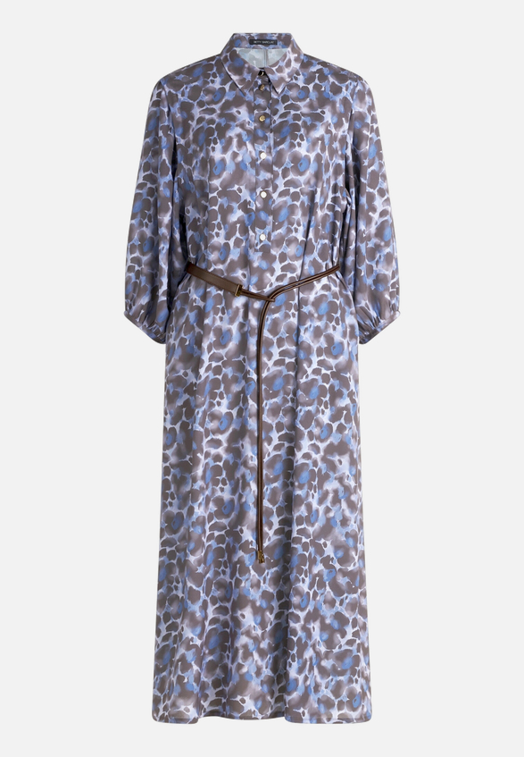 Hemdblusenkleid mit Bindegürtel / Vorderseite
