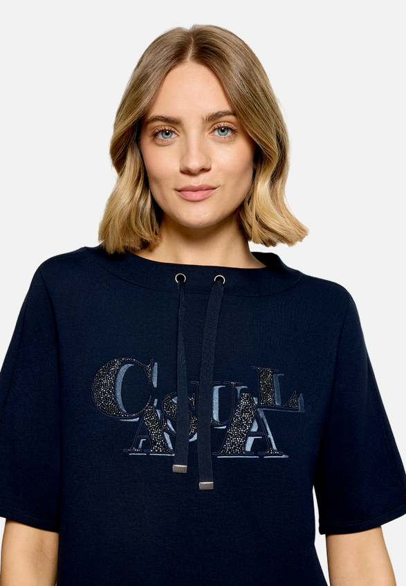 Sweatshirt  kurzarm mit Tunnelzug / Detailbild