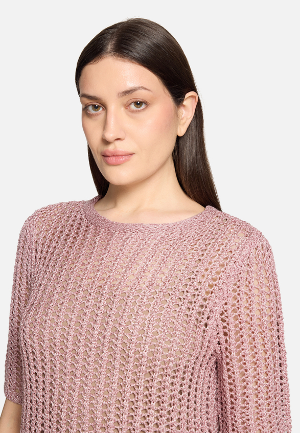 Strickpullover mit Lochmuster / Detailbild