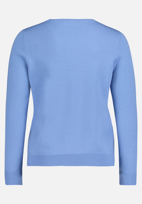 Basic-Strickpullover mit Rundhalsausschnitt / Rückseite