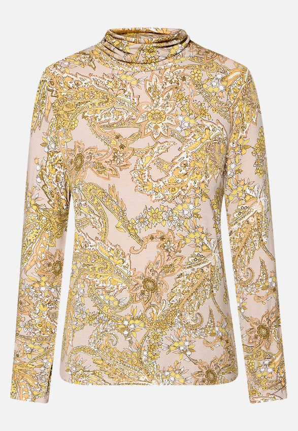 Rollkragenshirt mit Paisley-Muster / Vorderseite