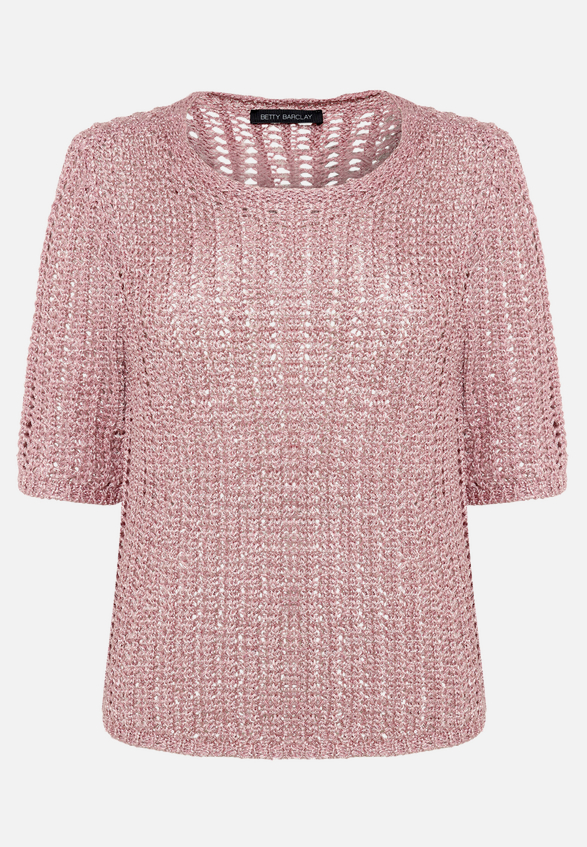 Strickpullover mit Lochmuster / Vorderseite
